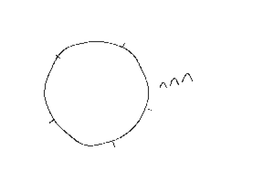 doodle of a clock without hands
